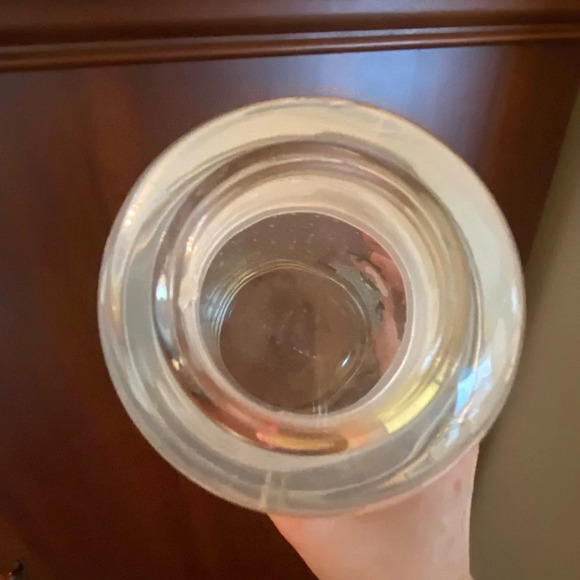 Vintage 1988 CHD Anchor Hocking Country Cat Glass Jar Canister Kitty Rose Lace - Picture 6 of 12